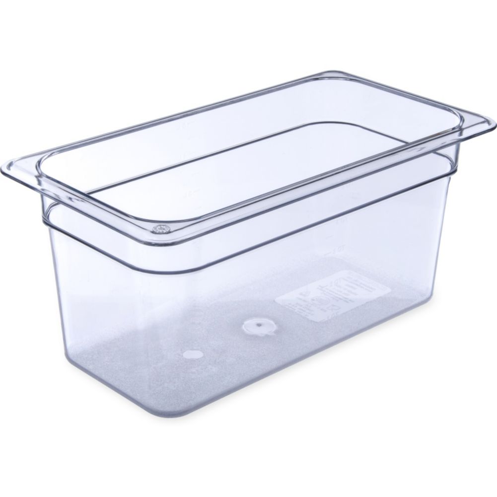 Carlisle 1/3 Size Food Pan, Clear, 6" Deep