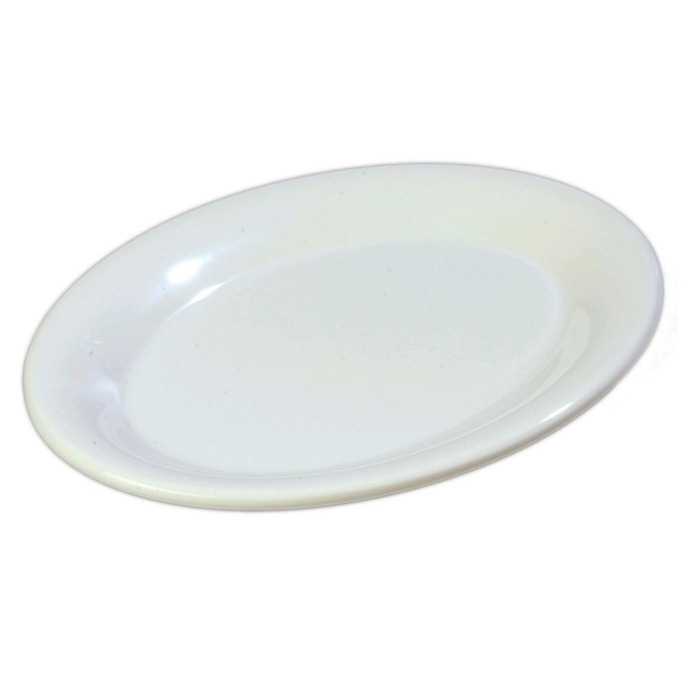 Carlisle&reg; Durus&reg; 9-1/2" x 7-1/4" White Platter