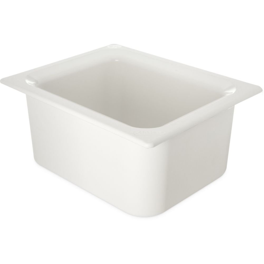 Carlisle&reg; Coldmaster Deep Half-Size Coldpan, White, 6 Qt