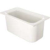 Carlisle&reg; Coldmaster Deep Third-Size Coldpan, White, 4 Qt