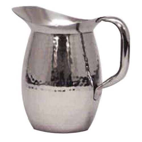 S/S Hand Hammered Bell Shape 2 Qt Pitcher
