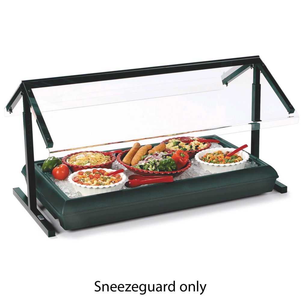 Adjustable Double Sided Sneeze Guard, Black, 73"
