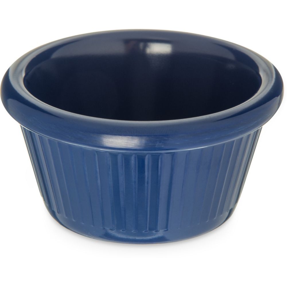 Carlisle&reg; Cobalt Blue, 2 oz Fluted Melamine Ramekin