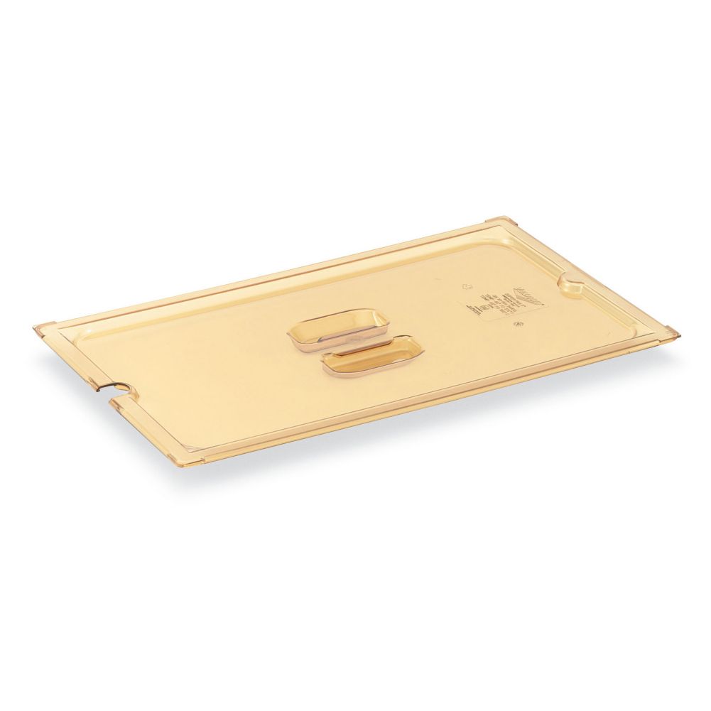 Super Pan 3 Half Size High Temp Slotted Plastic Pan Cover, Amber