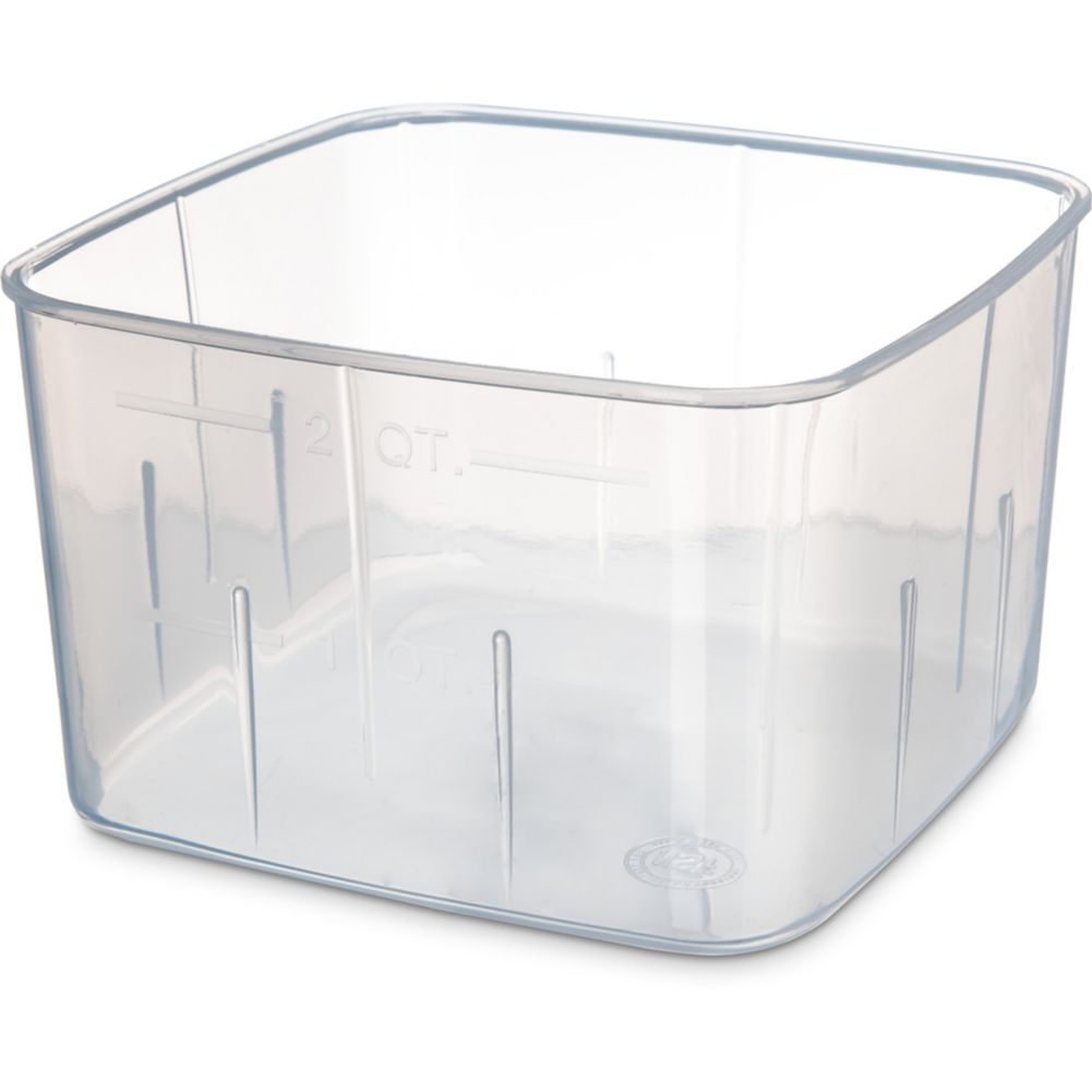 Carlisle&reg; Storage Container, Translucent, 2 qt