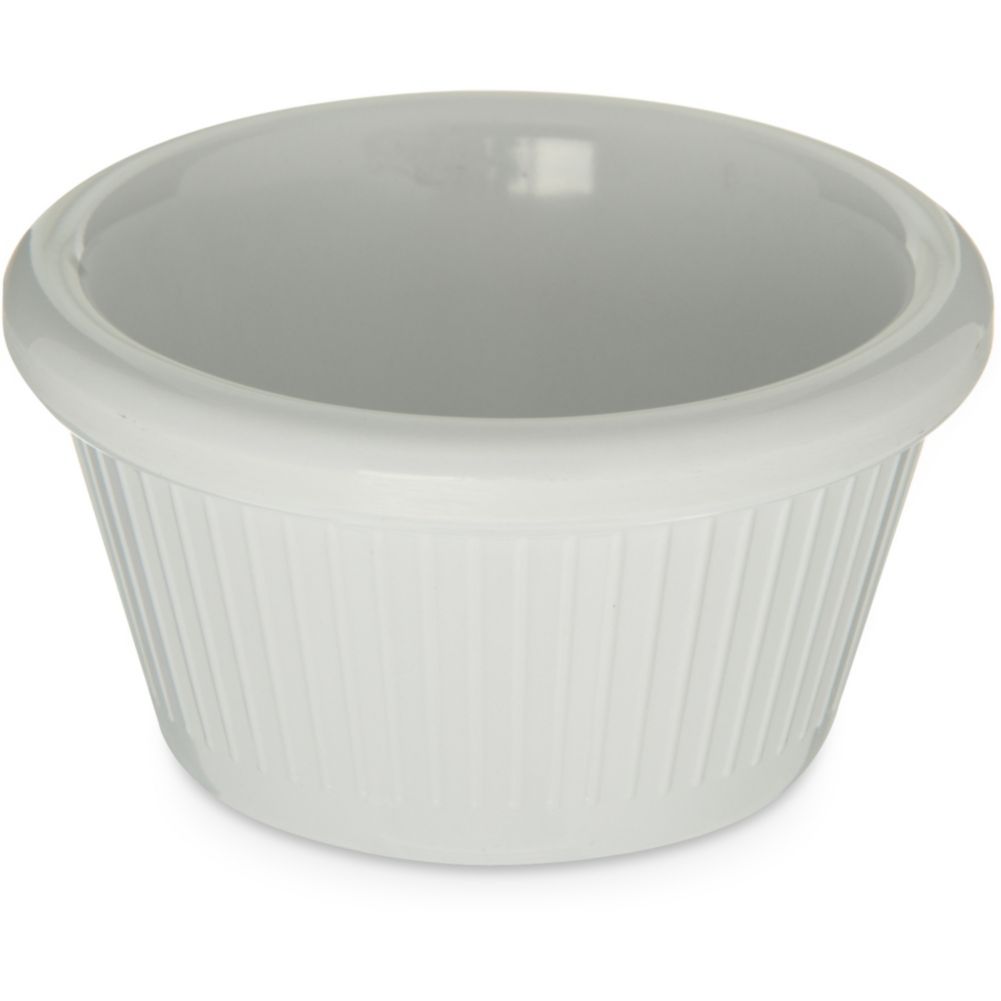 Carlisle&reg; White, 2 oz Fluted Melamine Ramekin