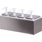 Carlisle&reg; Stainless Steel 4 Pump Topping Rail