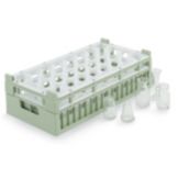 Specialty Half Size Short 32-Compartment Glass Rack, Light Green