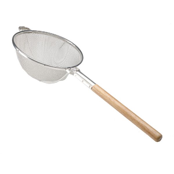 Adcraft&reg; 12" Double Mesh Tinned Steel Strainer