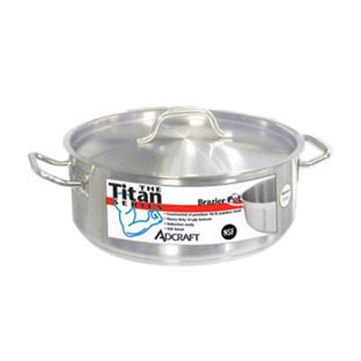 Adcraft Titan Series&trade; 30 Qt. S/S Induction Brazier Pot W/ Cover