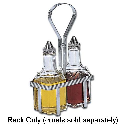 Adcraft&reg; Chrome Plated Oil And Vinegar Cruet Rack