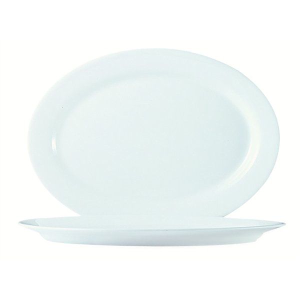 Cardinal Arcoroc Restaurant White 12&frac12;" Oval Platter