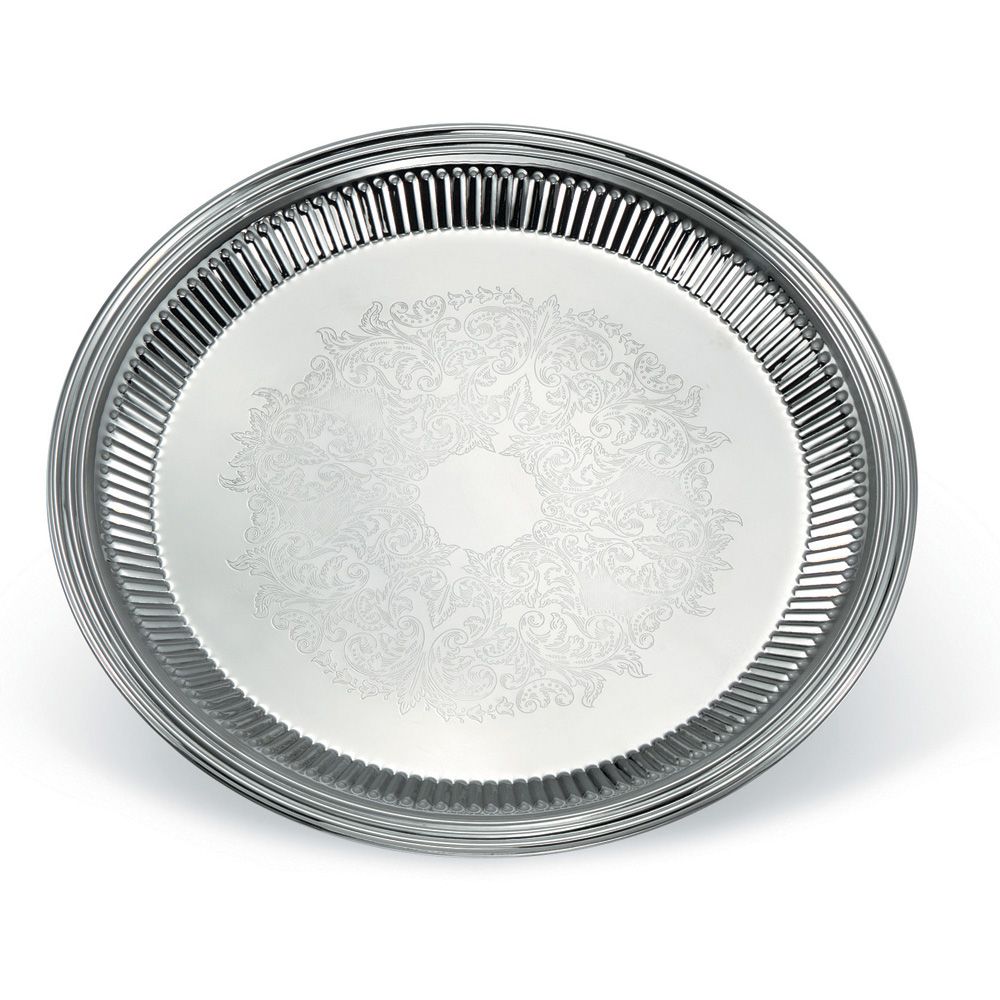 Esquire Mirror Finish S/S Round 12" Fluted Tray