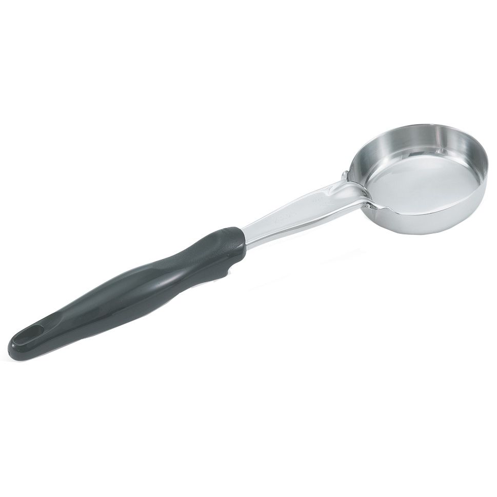 Jacob's Pride Heavy-Duty S/S Round 1 Oz Solid Spoodle w/ Black Handle