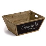 Willow Specialties Rectangular Wood Box w/ Chalkboard