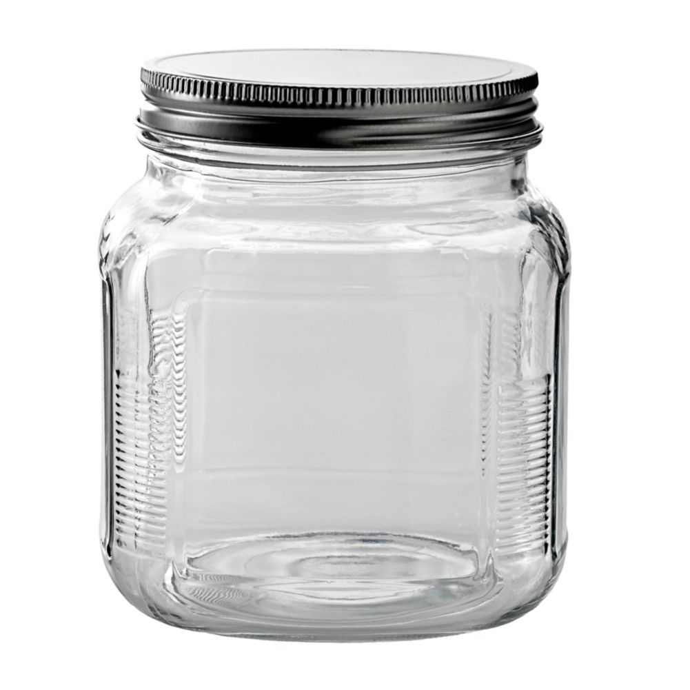 Anchor Hocking&reg; 32 Oz. Brushed Aluminum Lid Cracker Jar