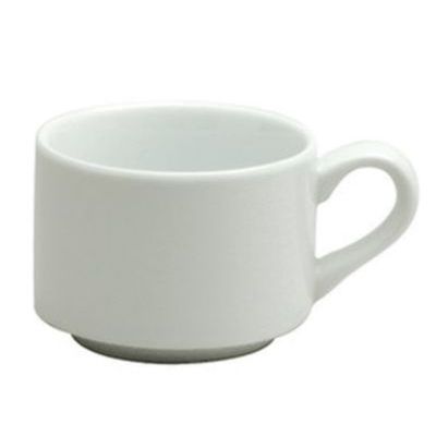 Oneida Delco Ceramicor Bright White 6.5 oz Stackable Cup