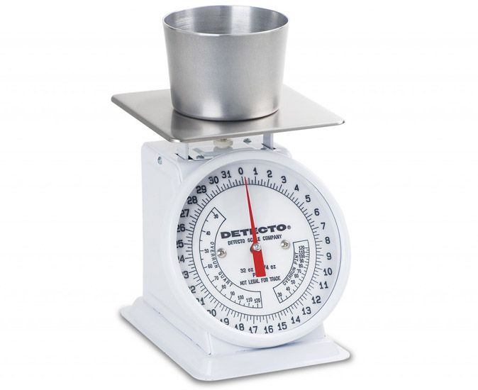 Detecto&reg; Enamel Finish Fixed Dial 32 Oz Portion Scale