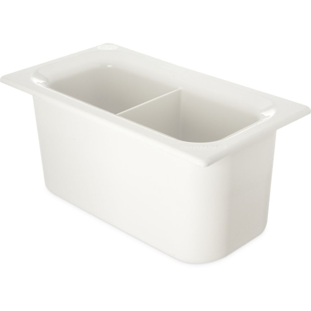 Carlisle&reg; Coldmaster Third-Size Divided Coldpan, White, 1.7 Qt