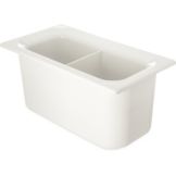 Carlisle&reg; Coldmaster Third-Size Divided Coldpan, White, 1.7 Qt