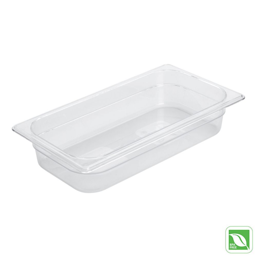 Rubbermaid Clear 1/3 Size Cold Food Pan, 2&frac12;" H