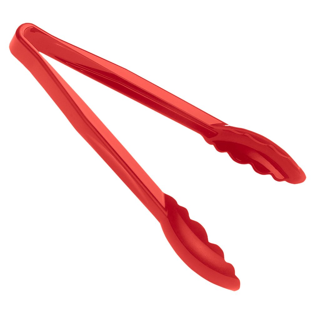 Cambro Red Camwear&reg; Scalloped 9" Tongs