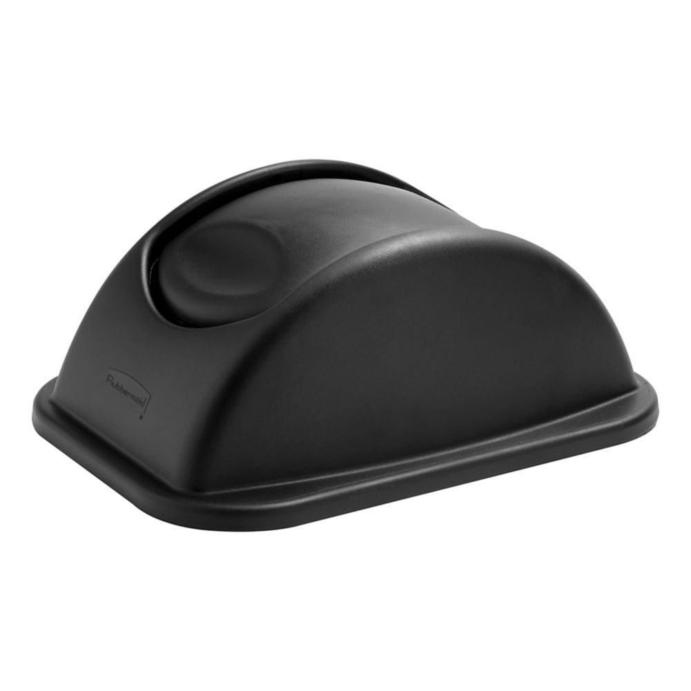 Rubbermaid Untouchable&reg; Black Swing Top for 2956 Wastebasket