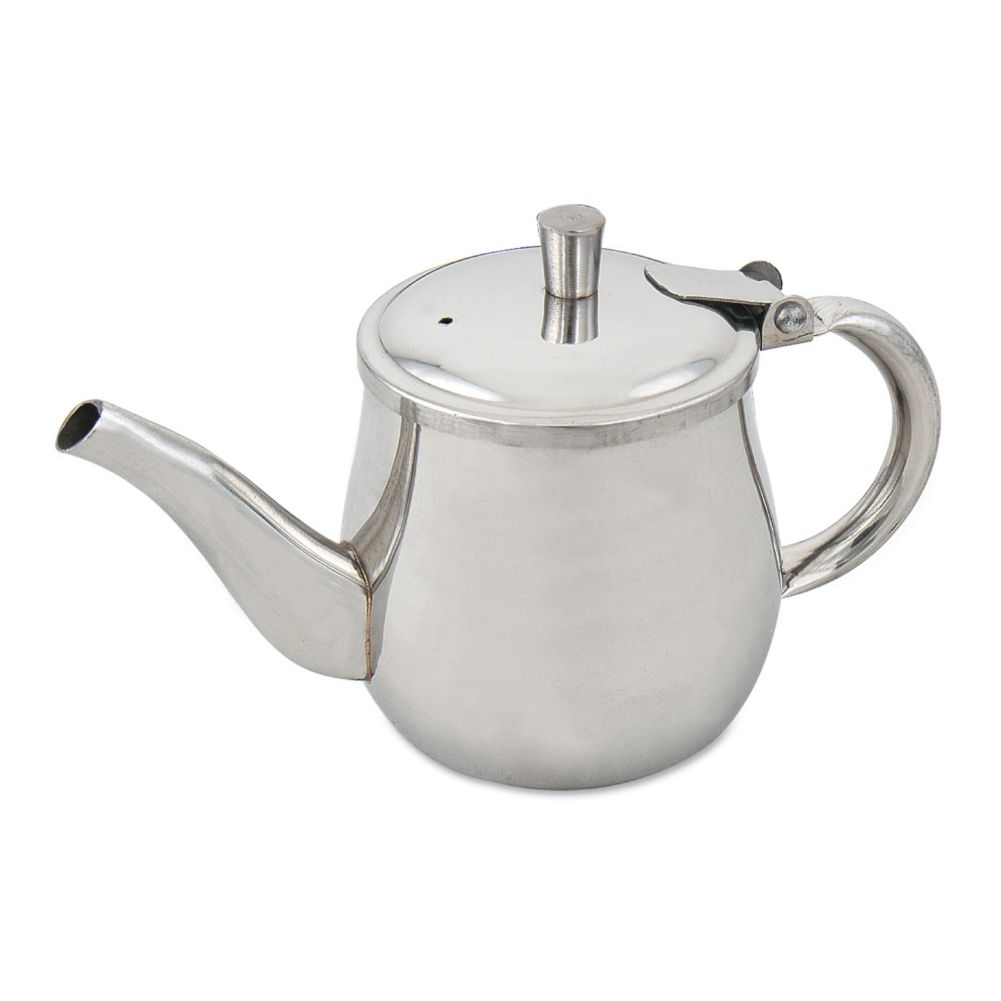 Browne Foodservice S/S 10 oz Gooseneck Teapot w/ Hinged Lid