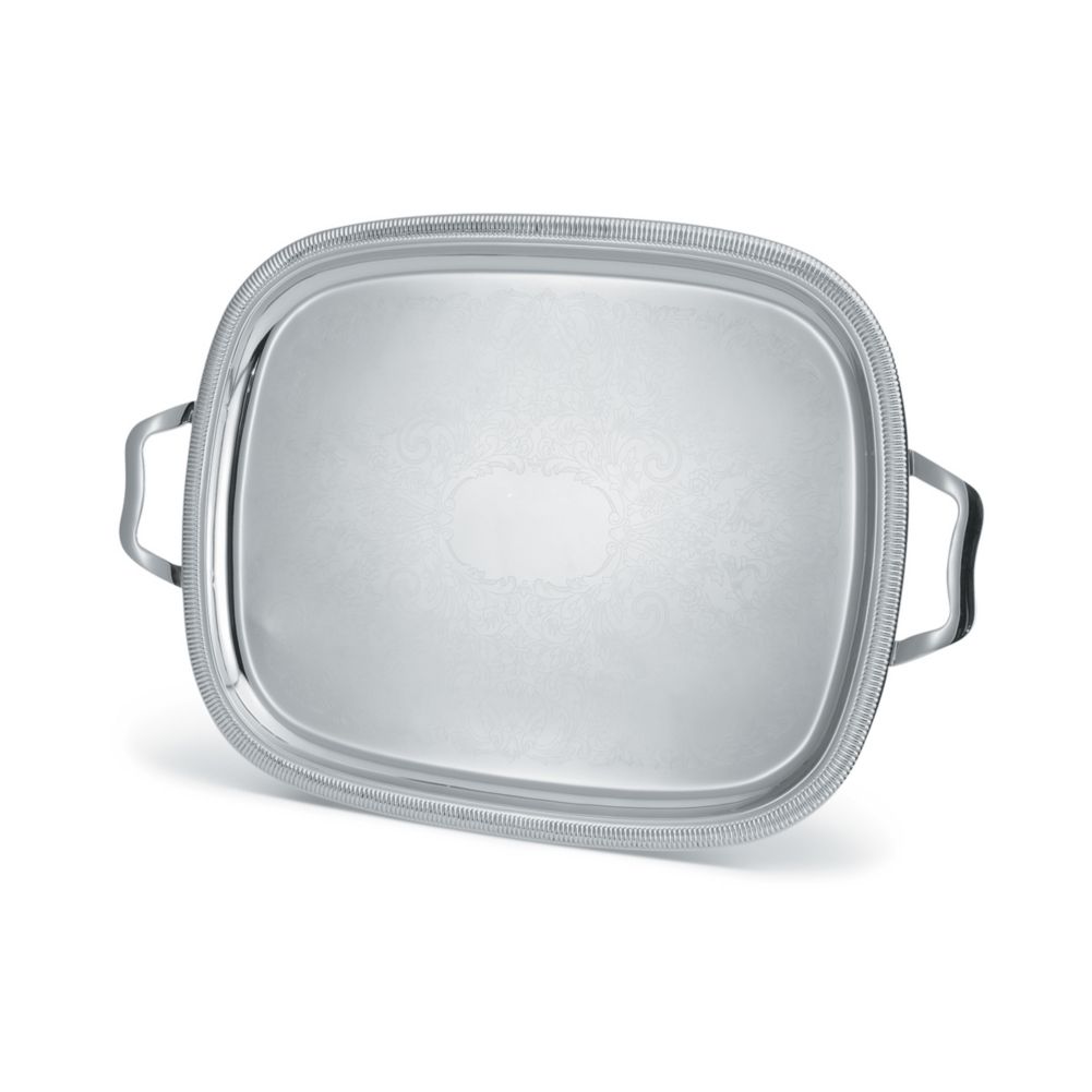 Elegant Reflections S/S17-7/8 x 13-7/8" Tray w/ Handles