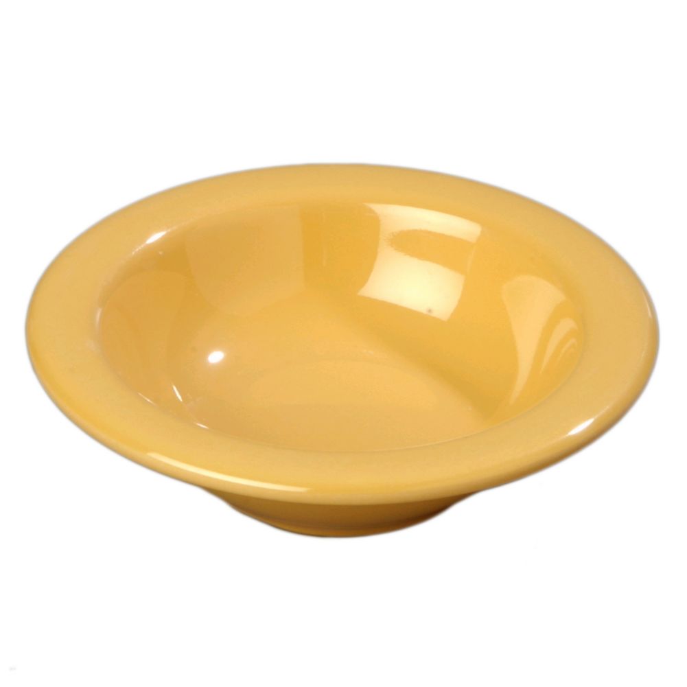 Carlisle&reg; Durus&reg; Honey Yellow 4.2 Oz. Rimmed Fruit Bowl