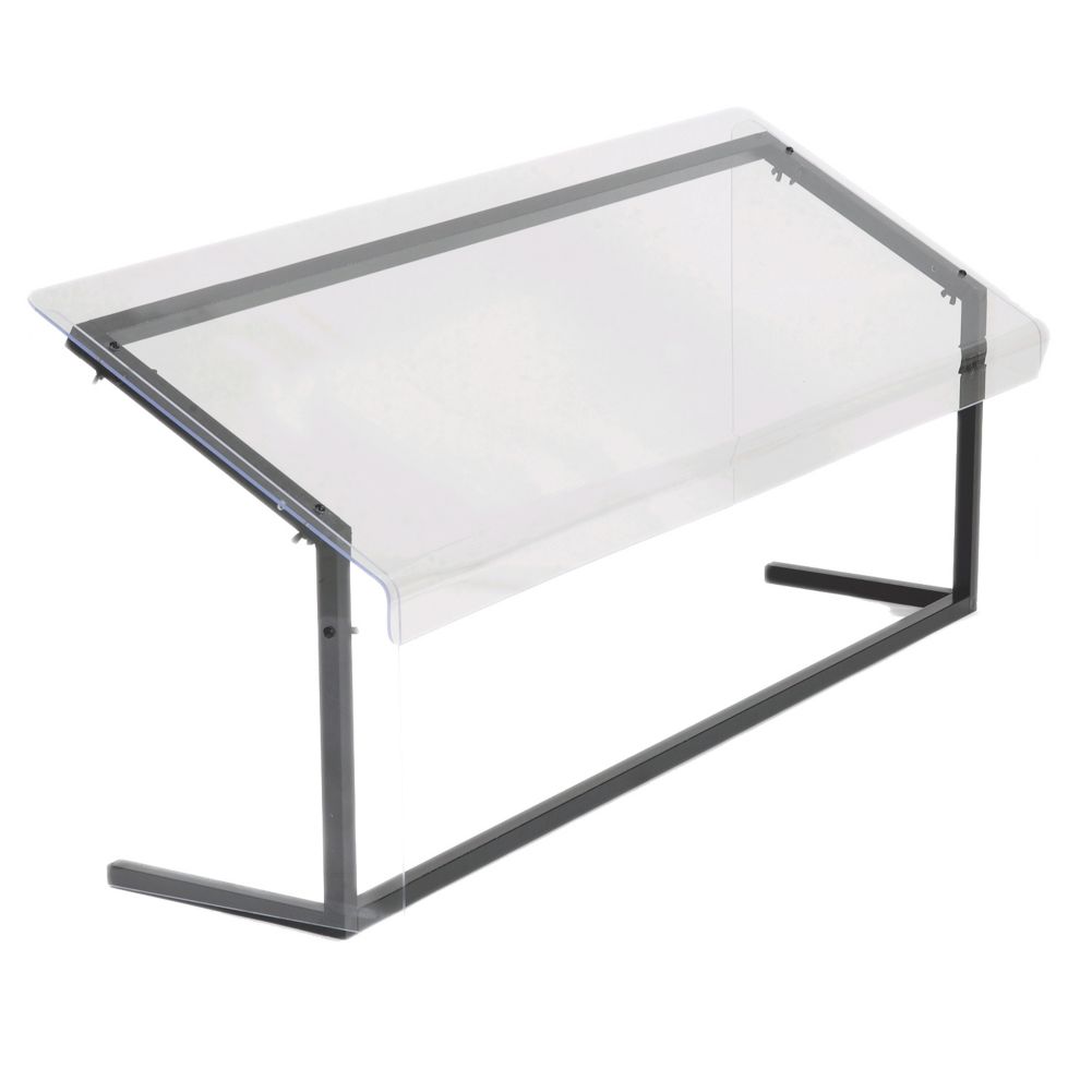Carlisle Black 48" Single Sided Sneeze Guard