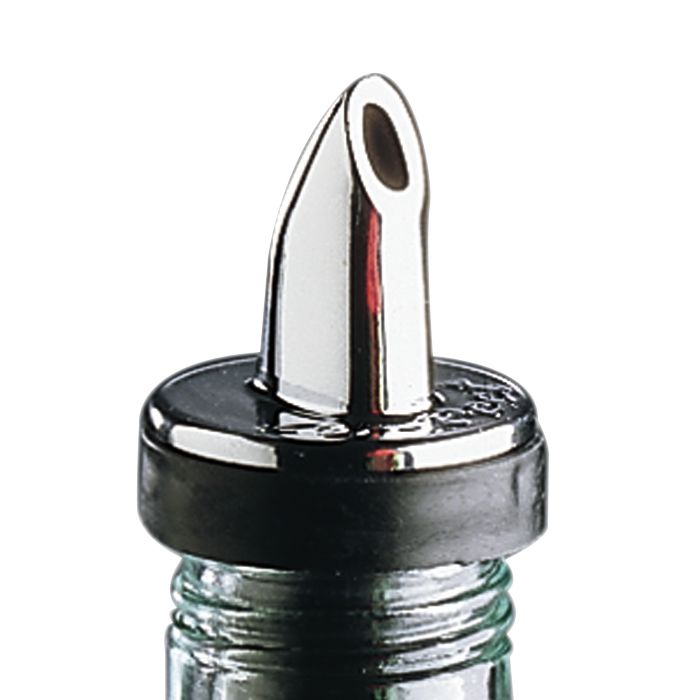 Carlisle&reg; Pour Free&reg; Chrome Liquor Pourer w/ Black Collar