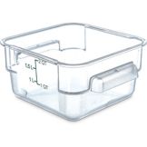 Carlisle Storplus&trade; Clear 2 Qt Square Food Storage Container