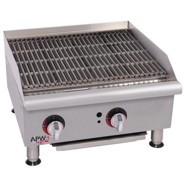 APW Wyott 24" Gas CharRock Lava Rock Charbroiler, GCRB-24H