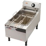 APW Wyott  S/S Electric Countertop Fryer w/2 Half Size Baskets, EF-15N