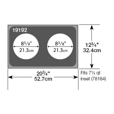 Two Opening S/S Adaptor Plate, 20-3/4" x 12-3/4"