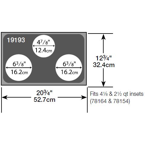 Three Opening S/S Adaptor Plate, 20-3/4" x 12-3/4"