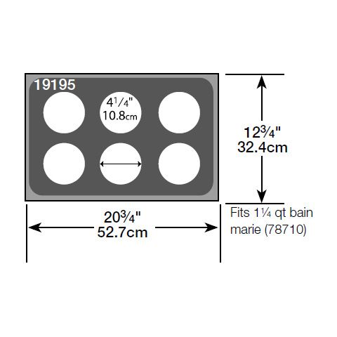 Vollrath&reg; Six Opening S/S Adaptor Plate