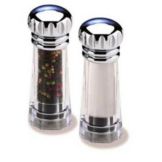 Olde Thompson Retro Clear Acrylic Peppermill & Salt Shaker Set