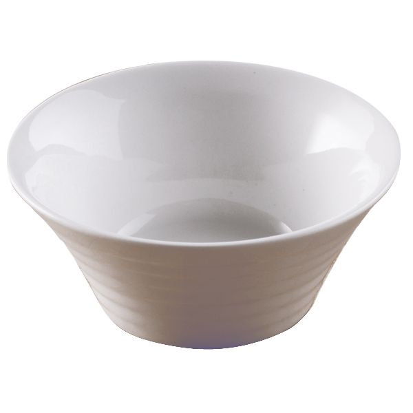 American Metalcraft Bright White Porcelain Ribbed 2 Oz Sauce Cup