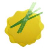 Regency Wraps 1000-Yellow Lemon Wrap w/ Green Tie