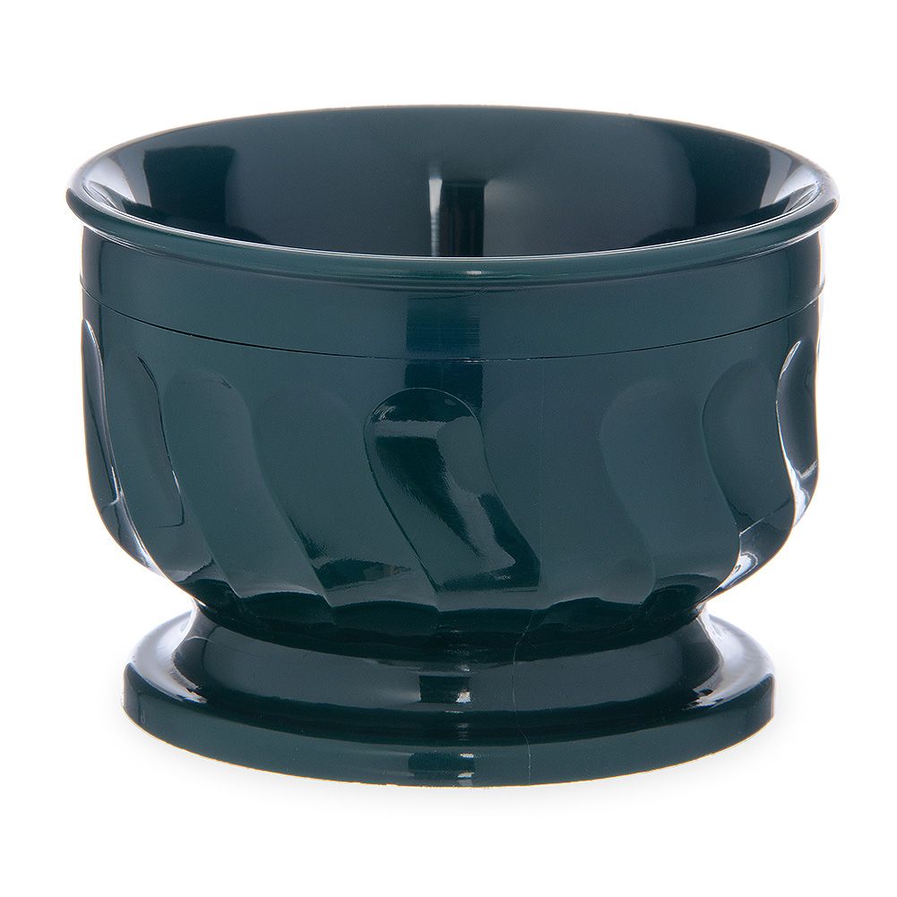 Dinex&reg; Turnbury&reg; Hunter Green Pedestal 5 oz Insulated Bowl