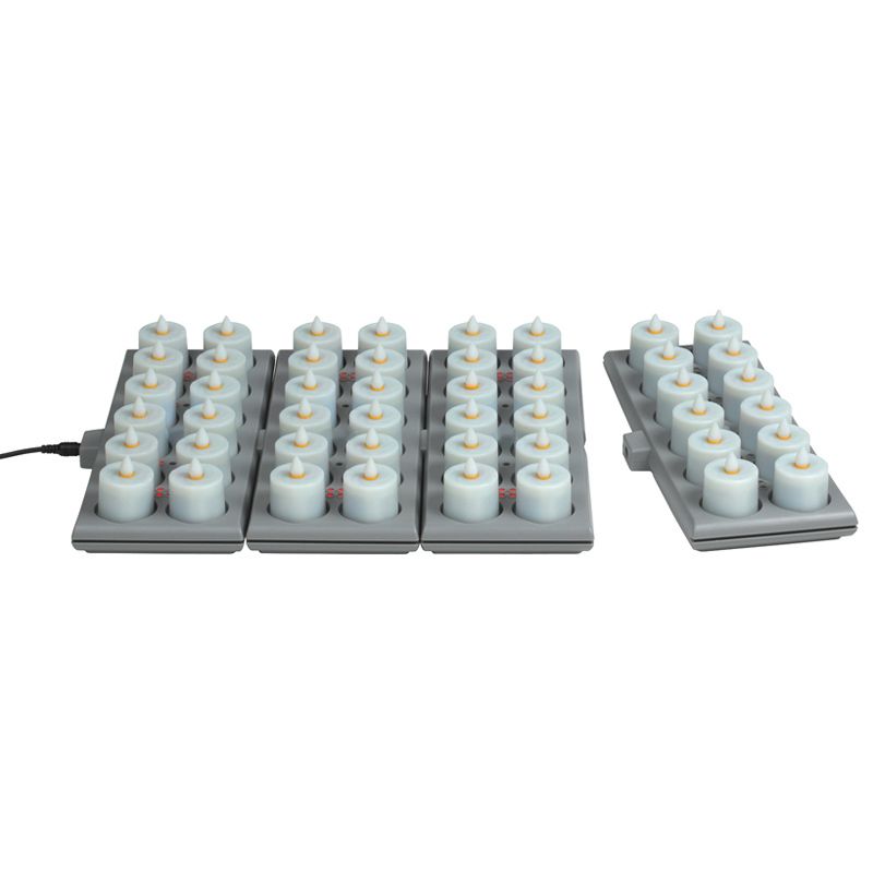 Smart Candle White 48 Pk Platinum Rechargeable Flameless Candle System