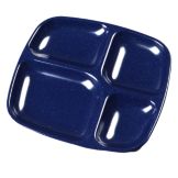 Carlisle&reg; Cafe Blue 4-Compartment Server Tray