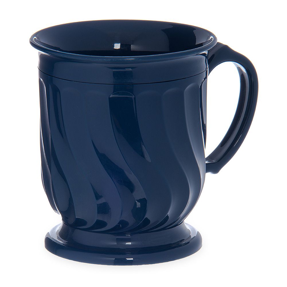 Dinex&reg; Turnbury&reg; Blue Pedestal Base 8 Oz Insulated Mug