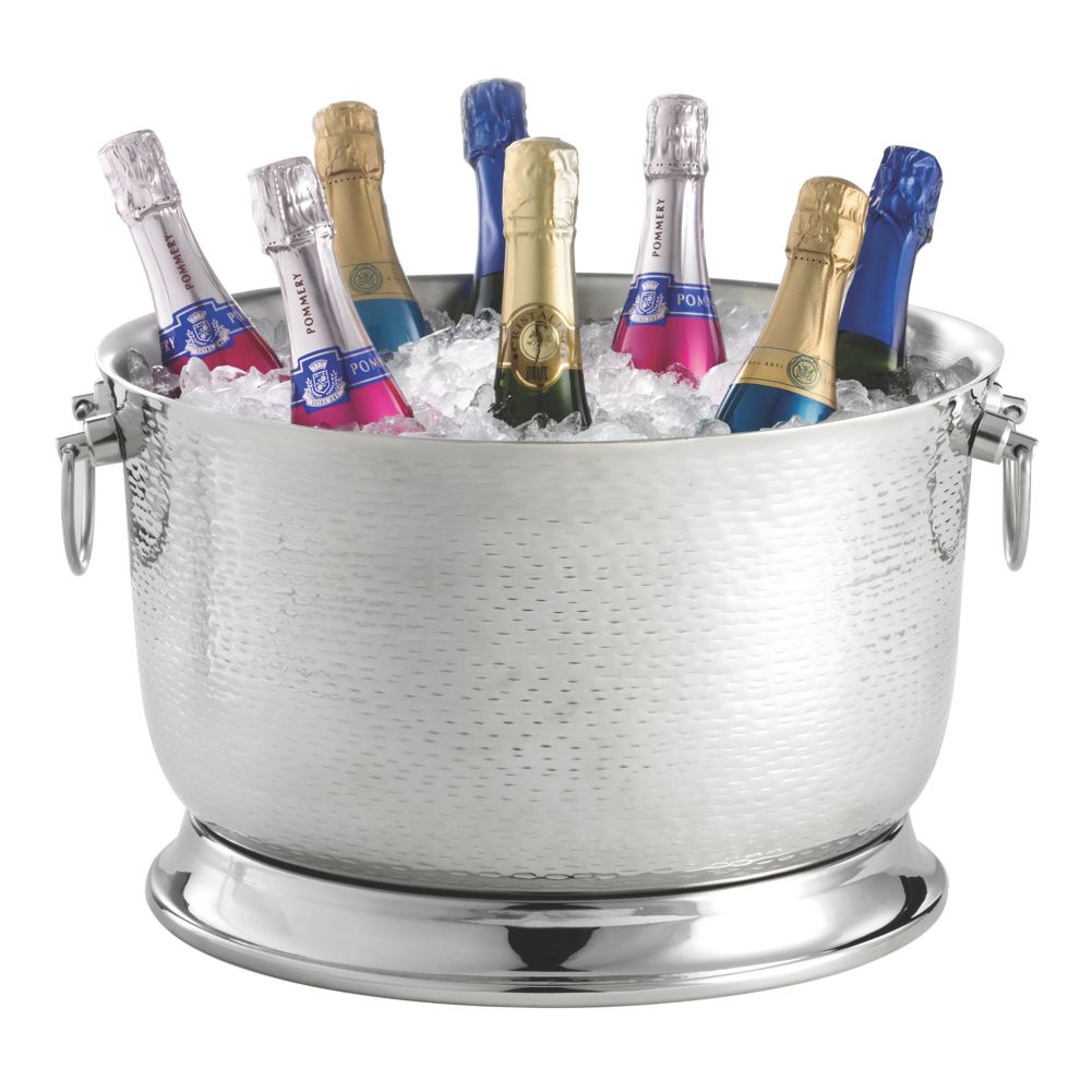 Tablecraft S/S 16" Round Double Wall Beverage Tub w/ Base