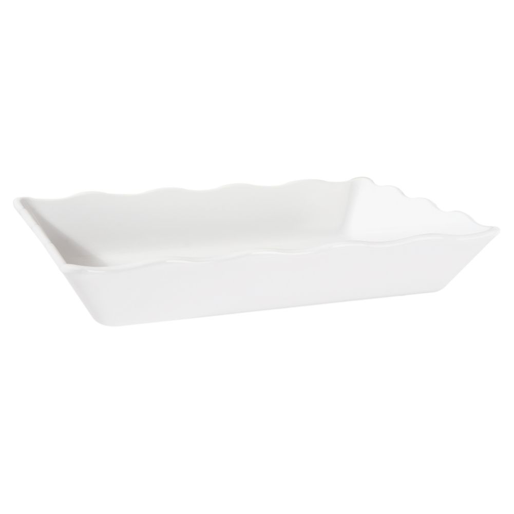 G.E.T. Milano&trade; 13-3/4" x 9-1/2" White Rectangular Tray