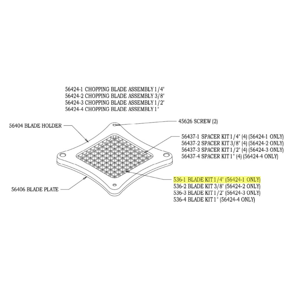 Nemco Square Cut Blade for Easy Chopper II&trade;