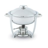 Orion Large Round Mirror Finish S/S Lift-Off Chafer, 6 Qt
