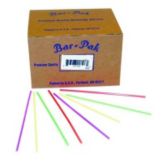 Cello-O-Core Giant Black 6" Unwrapped Straws